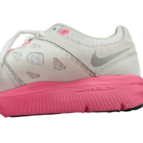 Nike Lunar Forever White Pink Running Shoes Sneakers Women's 8 - Picture 7 of 12